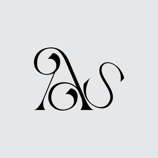 Initial letter As logo design
