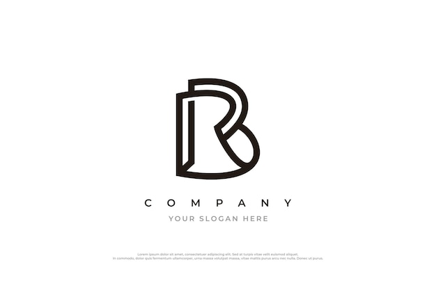 Initial Letter RB Monogram Logo Design Vector