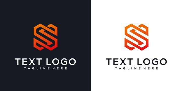initial letter S minimal logo design template