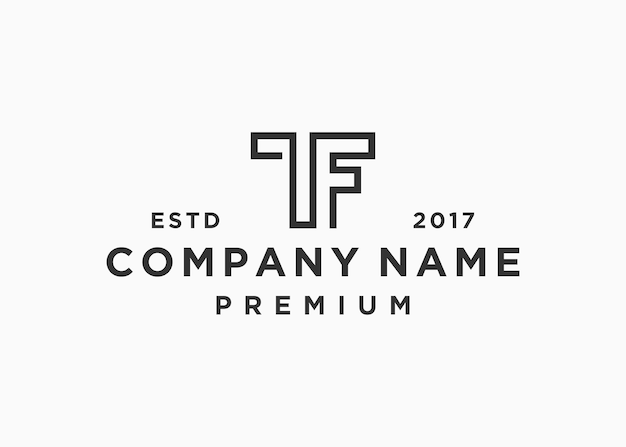 initial letter tf or ft logo design vector illustration template