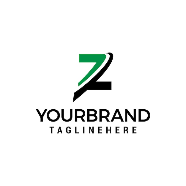 Initial letter Z logo with slice element graphic vector template