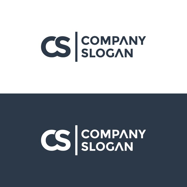 Initialer monogram CS bogstav business logo design vektor.