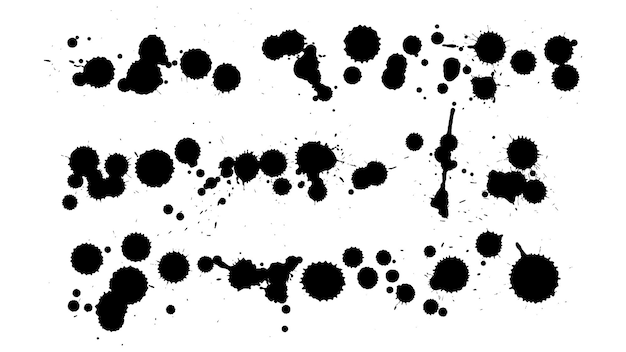 Ink splash collectionSet of black ink blots