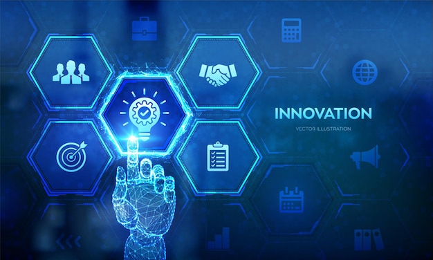 Innovation Affärsidé innovativ idé och lösningskoncept Kreativ idéinspiration