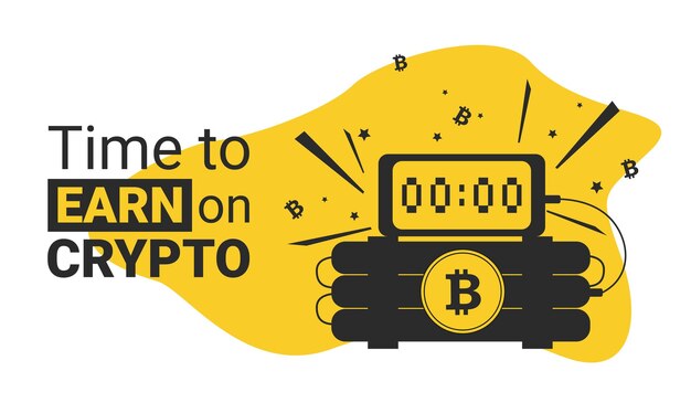 Inscription time to earn on crypto and dynamite time bomb with bitcoin coin