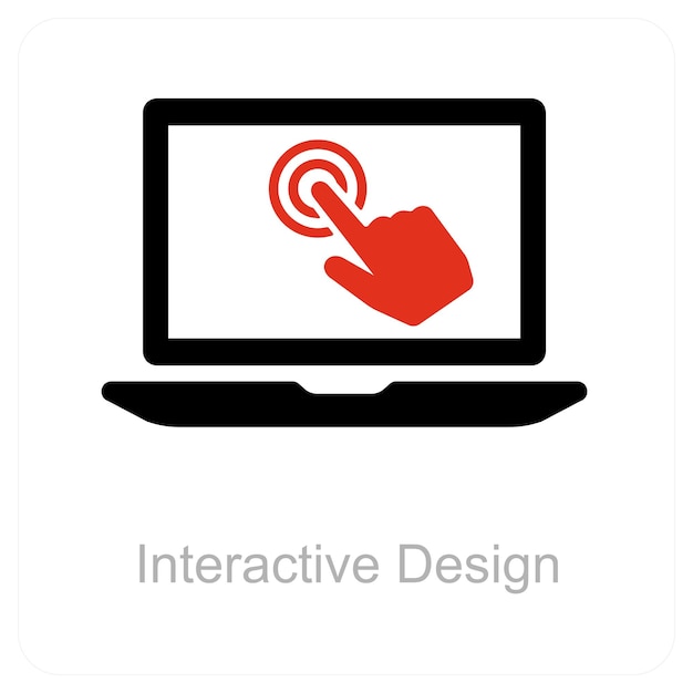 interactive design and internet icon concept