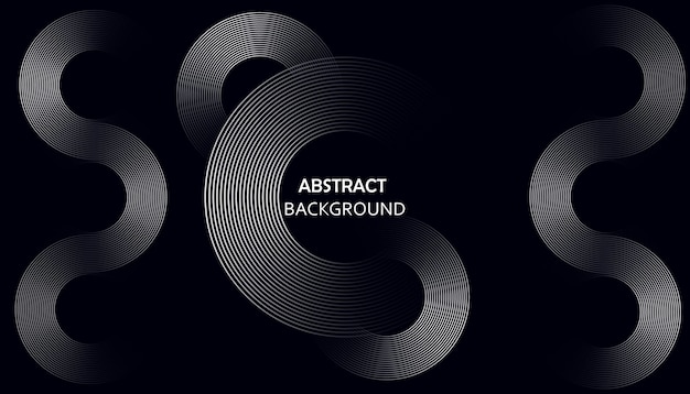 Interconnected Circular Abstract Design with Futuristic Teal and Gradient Patterns A Modern Stylis