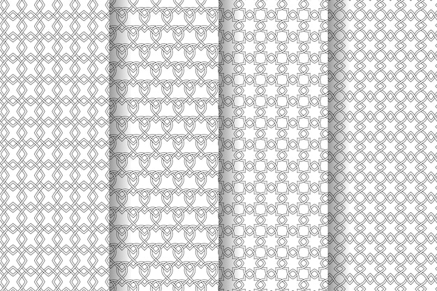 interlaced geometric pattern collection