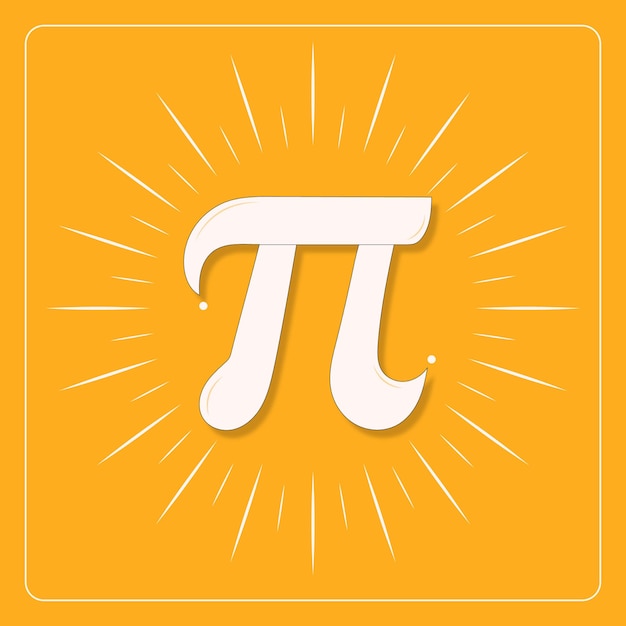 International Pi day mathematical constant Pi sign icon vector design