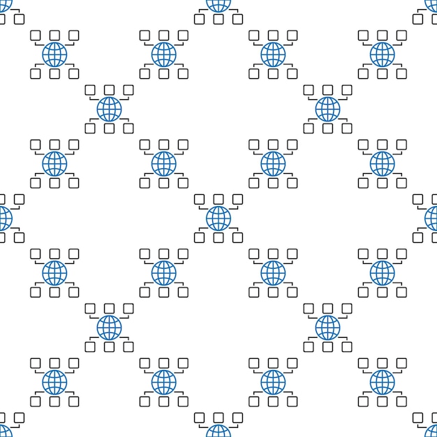 International Relations vector Global Management linear seamless pattern