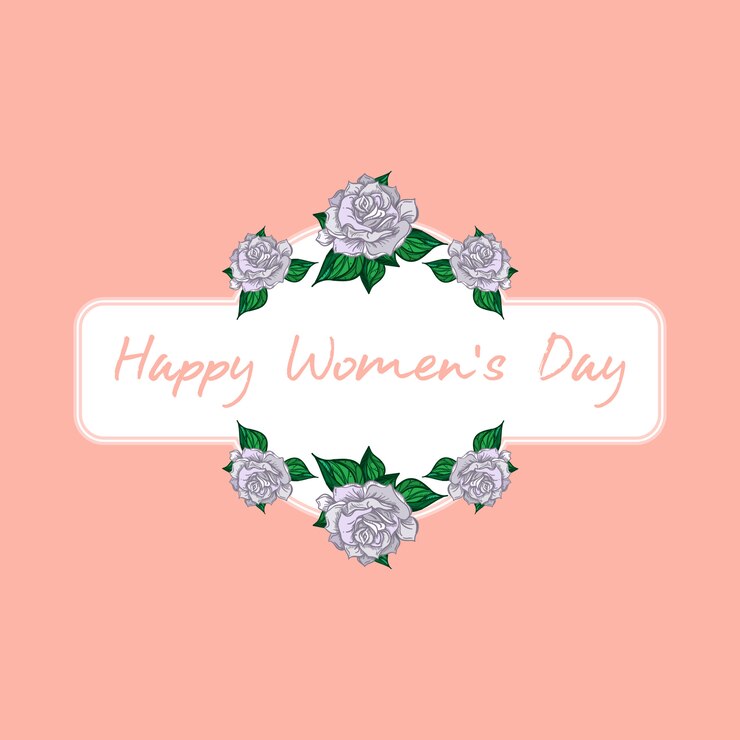 Vektör international women's day greeting card template 