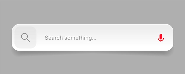 Internet browser search engine search bar for ui mobile app search address and navigation bar