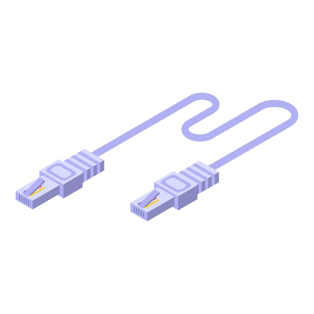 internet lan cable icon isometric of internet lan cable vector icon for web design isolated on white background