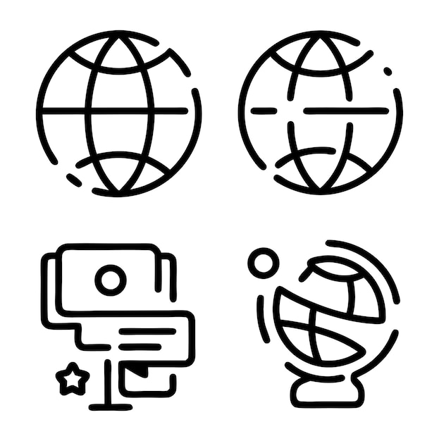 Internet Network Communication and Website Technology Illustration