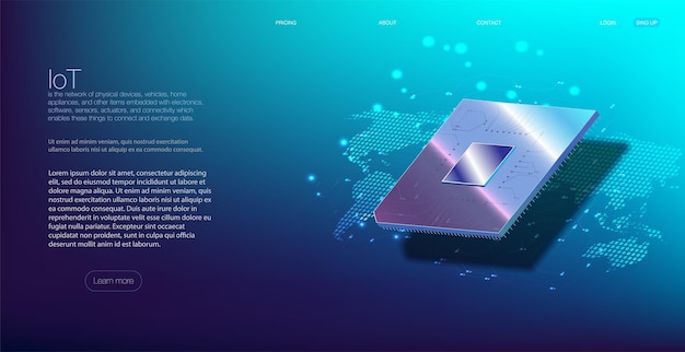 Internet of things IoT and networking concept for connected devices.