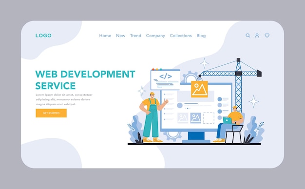 Internet services web or landing page web development service building and coding advanced websites