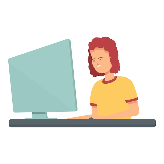 internet study icon cartoon vector digital learn study online
