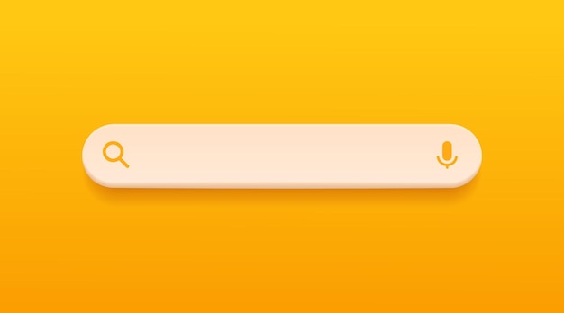 İnternet tarayıcı arama motoru. UI UX, tasarım, mobil uygulama, web sitesi için arama çubuğu.