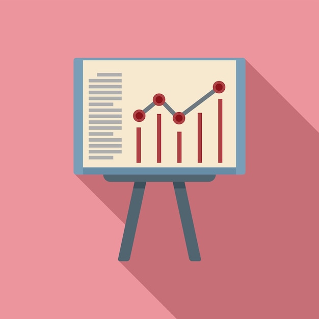 Internship banner graph icon Flat illustration of internship banner graph vector icon for web design