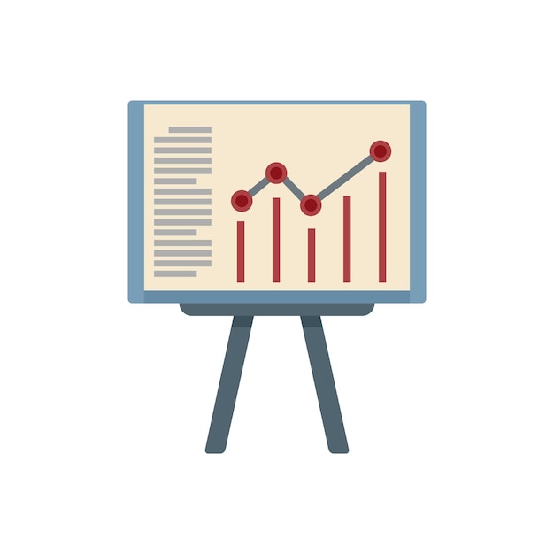 internship banner graph icon flat illustration of internship banner graph vector icon isolated on white background