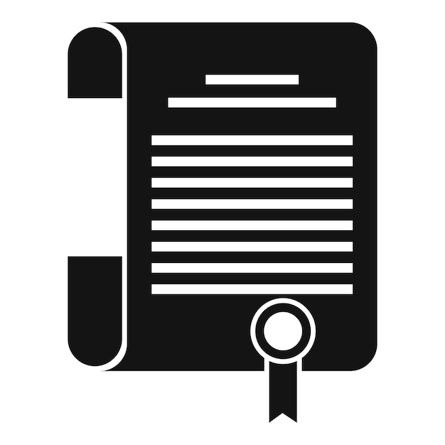 Internship diploma icon Simple illustration of internship diploma vector icon for web design isolated on white background