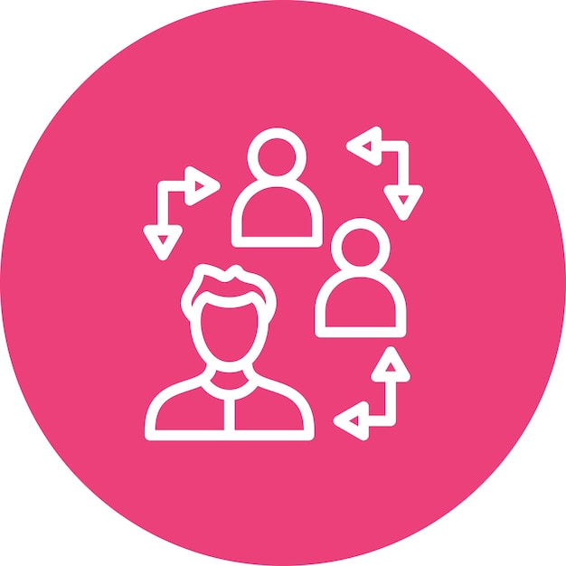 Interpersonal vector icon illustration of Life Skills iconset