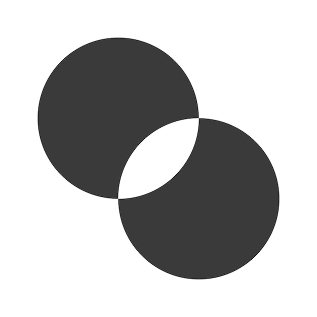 Intersecting circular vector design with minimalist forms