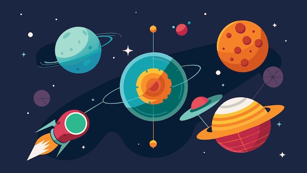 interstellar travel vector graphics illustration EPS source file format lossless scaling icon design
