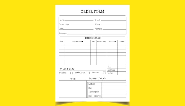 invoice template order form minimal invoice layout invoice design