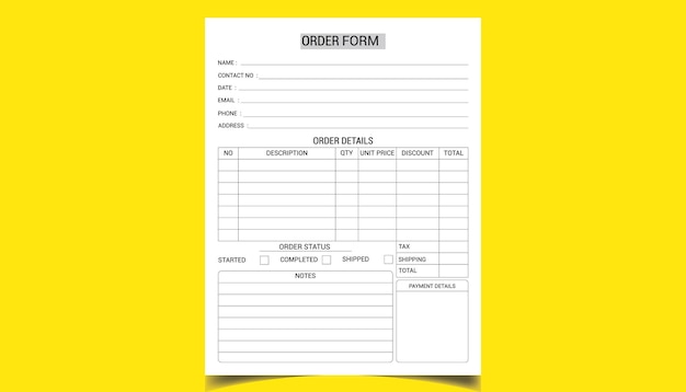 invoice template order form minimal invoice layout invoice design