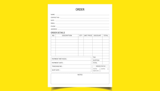invoice template order form minimal invoice layout invoice design