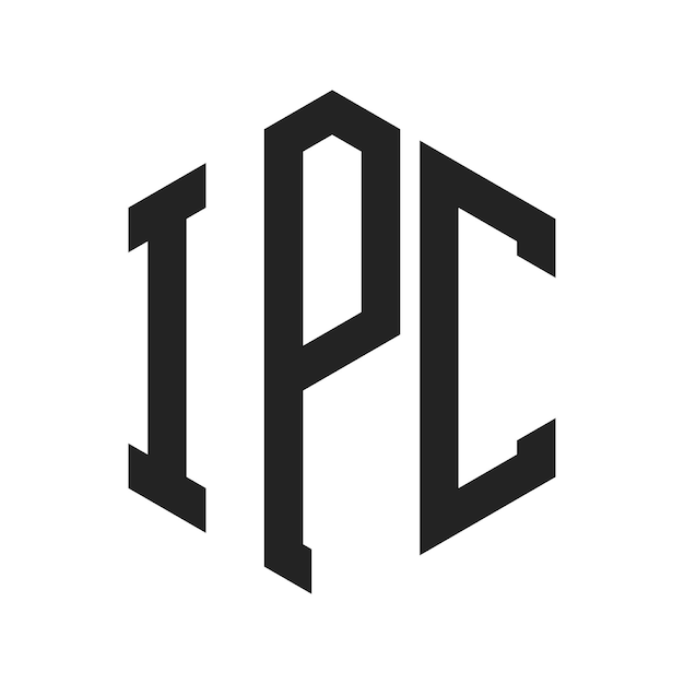 IPC Logo Design Initial Letter IPC Monogram Logo using Hexagon shape
