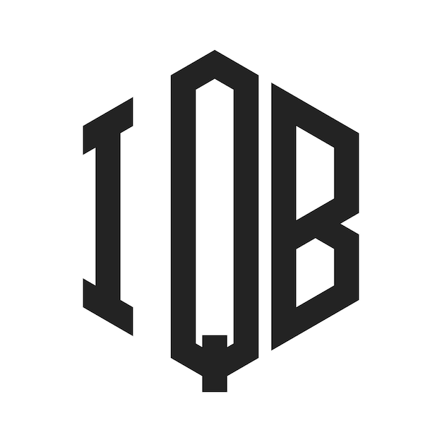 IQB Logo Design Initial Letter IQB Monogram Logo using Hexagon shape