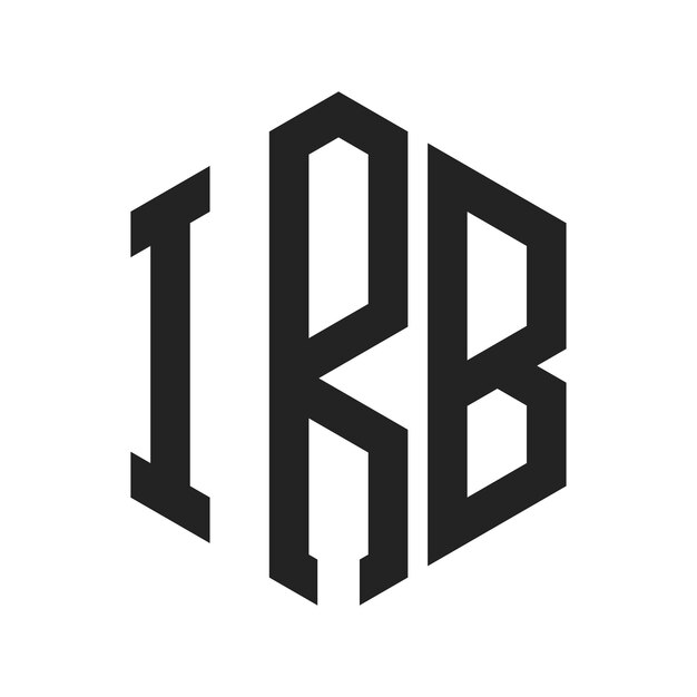 IRB Logo Design Initial Letter IRB Monogram Logo using Hexagon shape