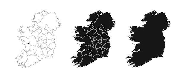 ireland map vector icon