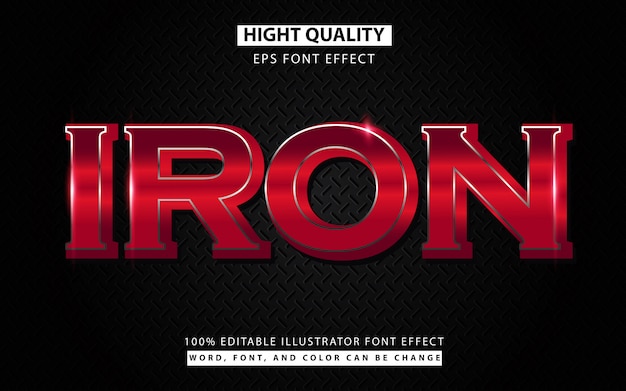 iron steel text style font effect