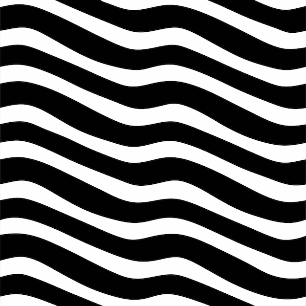 Irregular Black Striped Pattern Seamless Hand Drawn Lines Vector