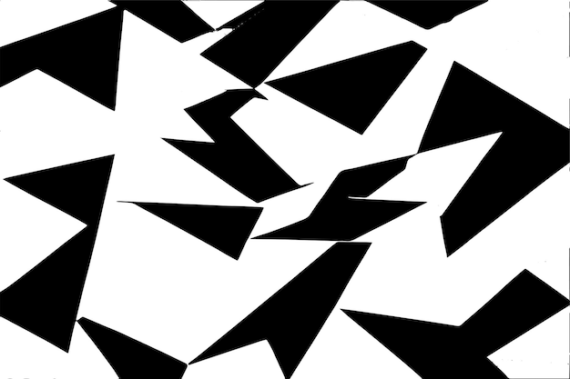irregular pattern black texture on pure white isolated background for background or texture