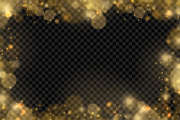 Işıltılı altın toz parçacıkları bokeh noel parıltı ışık efekti sarı kıvılcımlar yıldız