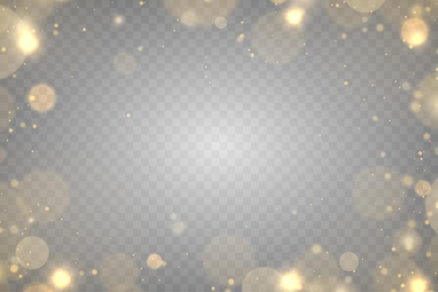 Işıltılı altın toz parçacıkları bokeh noel parıltı ışık efekti sarı kıvılcımlar yıldız