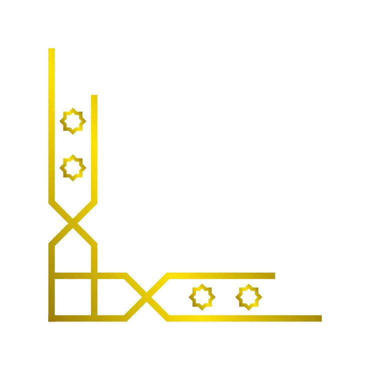 Vektör islamic corner frame ornament
