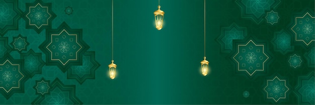 Islamisk banner baggrundsdesign til Ramadan Kareem
