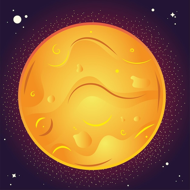 Isolated abstract plantet Cosmic star Vector illustration