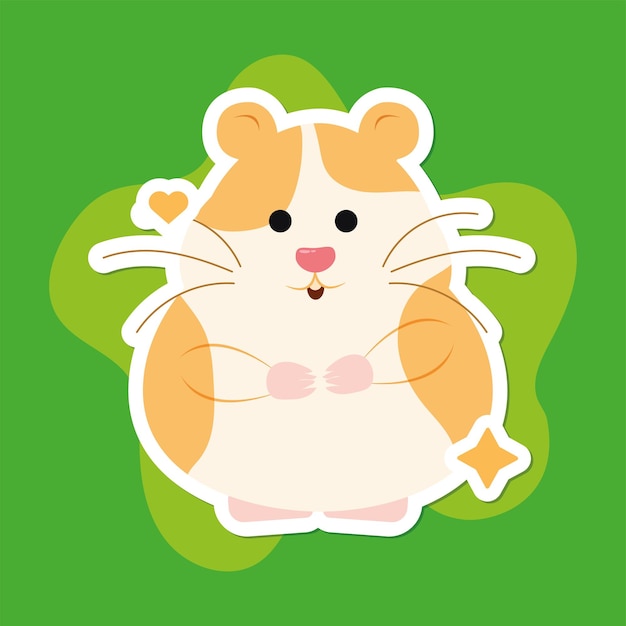 Isolated cute hamster cartoon character Vector illustration