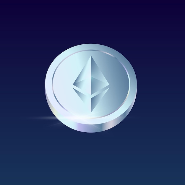 isolated realistic ethereum coin