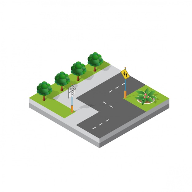 Isometric 3d module district