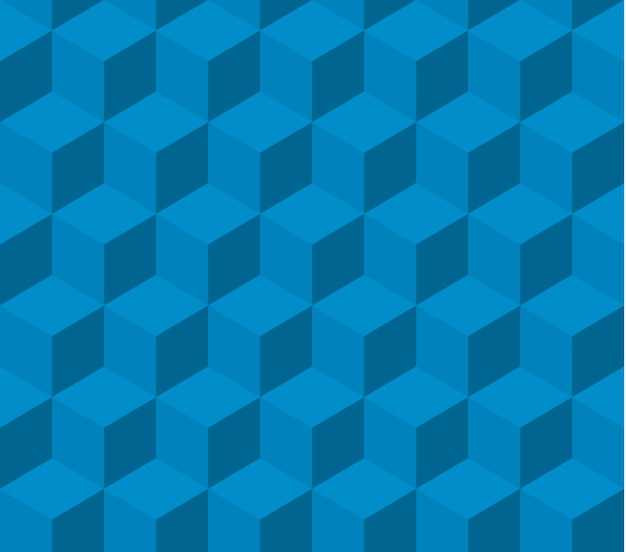 Isometric blue square seamless pattern