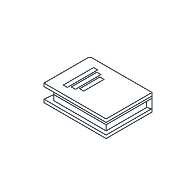Isometric Book icon vector element design templates simple