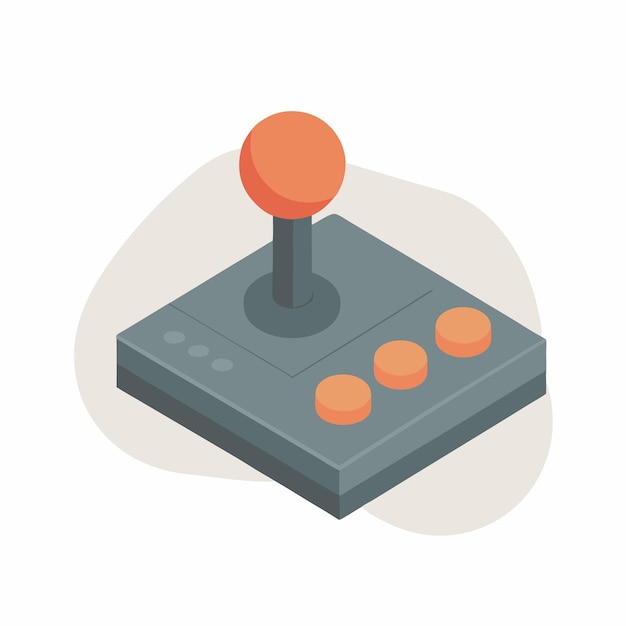 Isometric game pad on a isolated white background 12