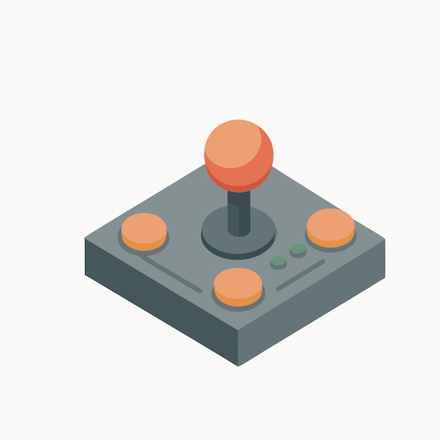 Isometric game pad on a isolated white background 3